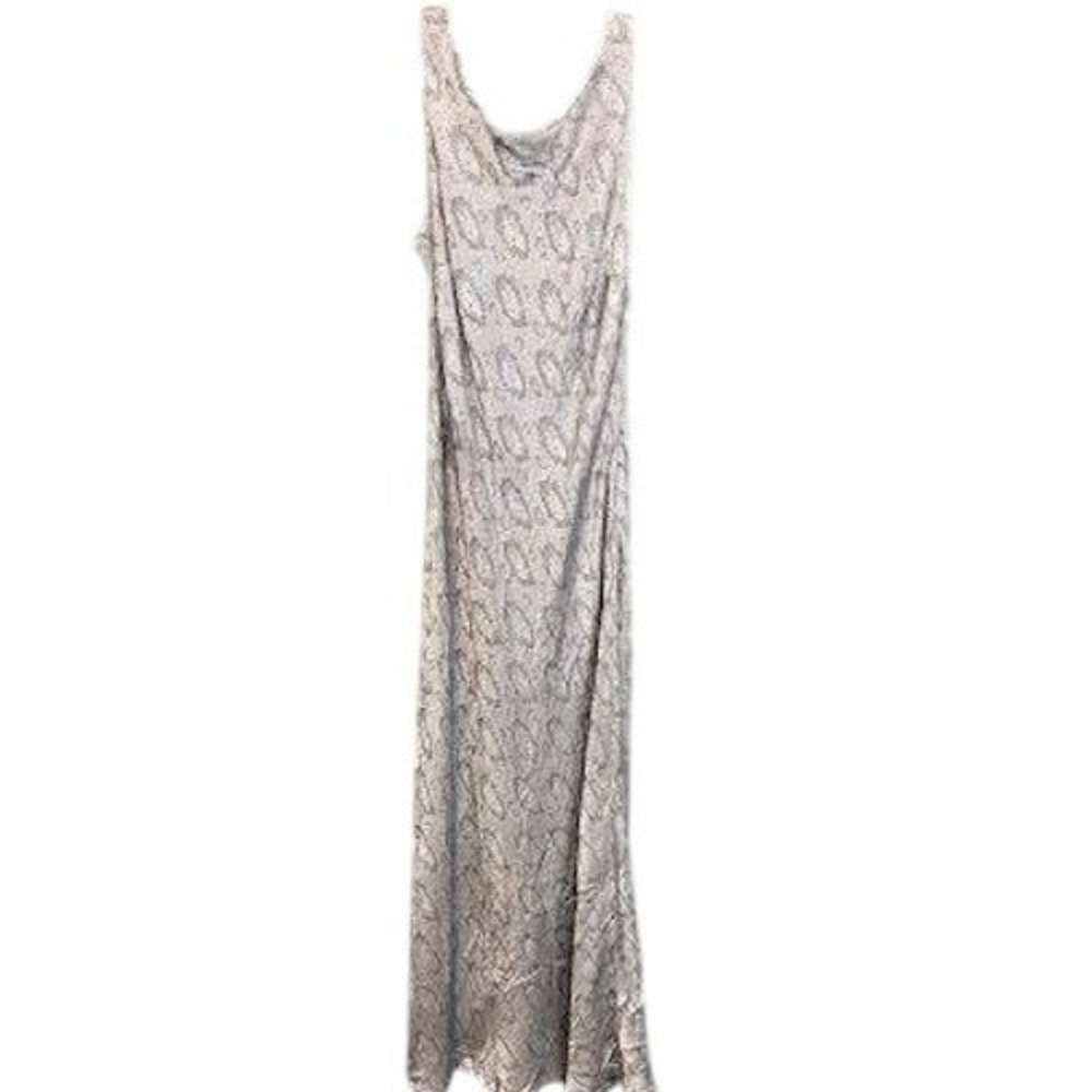 Harlow Nites Womens Black White Snake Print Maxi Dress Cowl Neck Size 14‎